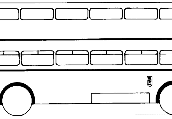 Автобус Bussing BU E2 U55 Double Decker (1955) - чертежи, габариты, рисунки автомобиля