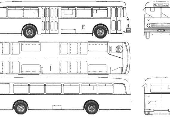 Bussing E2U 64 BVG Berlin bus (1964) - drawings, dimensions, pictures of the car
