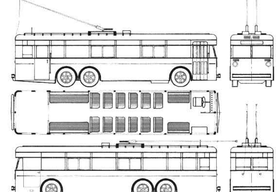Автобус Bussing Obus Berliner Verkehrsbetriebe (1933) - чертежи, габариты, рисунки автомобиля