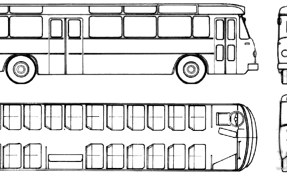 Автобус Bussing Uberland-Linienbus Senator 13R (1961) - чертежи, габариты, рисунки автомобиля