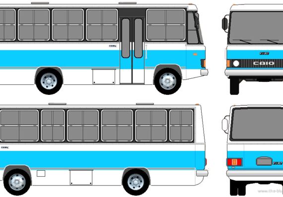 Автобус Caio Bus (1980) - чертежи, габариты, рисунки автомобиля