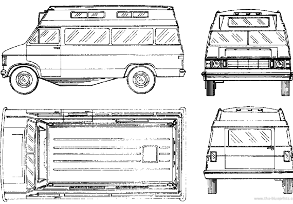 Автобус Camper 01 - чертежи, габариты, рисунки автомобиля