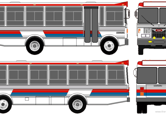 Автобус Cepeda Bus (1990) - чертежи, габариты, рисунки автомобиля