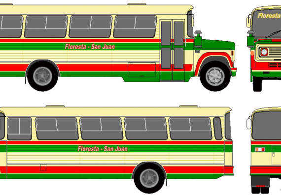 Автобус Chevrolet C60 Bus (1989) - чертежи, габариты, рисунки автомобиля