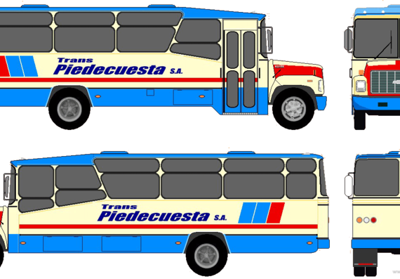 Автобус Chevrolet Kodiak B70 Bus (1998) - чертежи, габариты, рисунки автомобиля