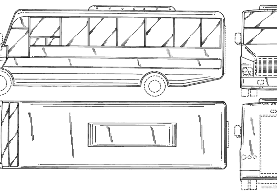 Автобус Coach 01 - чертежи, габариты, рисунки автомобиля