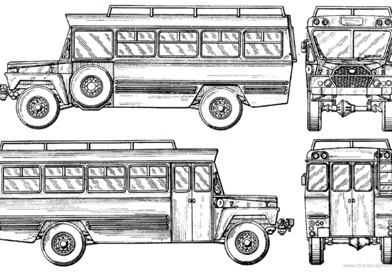 Автобус Coach 03 - чертежи, габариты, рисунки автомобиля
