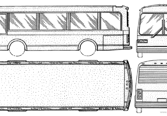Автобус Coach 08 - чертежи, габариты, рисунки автомобиля