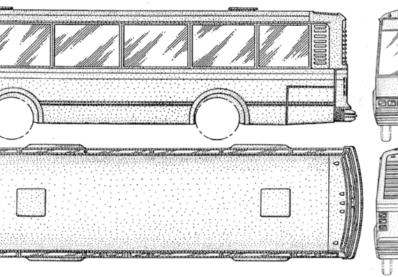 Автобус Coach 10 - чертежи, габариты, рисунки автомобиля