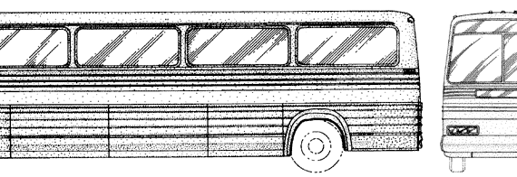 Автобус Coach 11 - чертежи, габариты, рисунки автомобиля