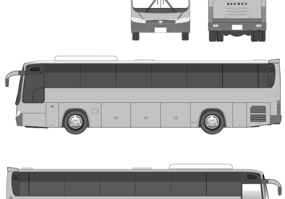 Bus Daewoo BX212 - drawings, dimensions, pictures of the car