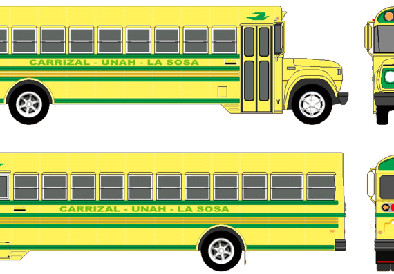 Автобус Dodge D600 Bus (1979) - чертежи, габариты, рисунки автомобиля
