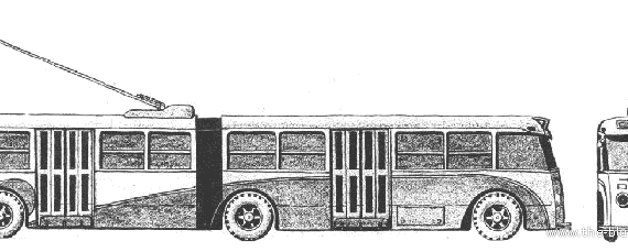Автобус Fiat Gelenkobus (1947) - чертежи, габариты, рисунки автомобиля