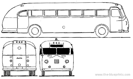 Автобус Flxible Clipper 25 (1938) - чертежи, габариты, рисунки автомобиля