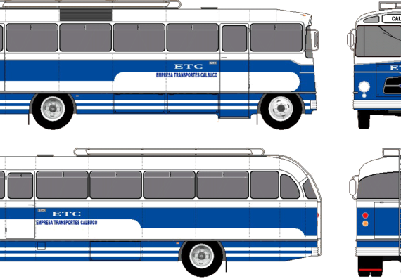 Автобус Ford F-600 Bus (1966) - чертежи, габариты, рисунки автомобиля