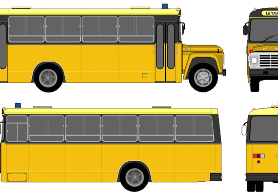 Автобус Ford F-700 Bus (1975) - чертежи, габариты, рисунки автомобиля