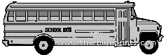 Автобус Ford School Bus - чертежи, габариты, рисунки автомобиля