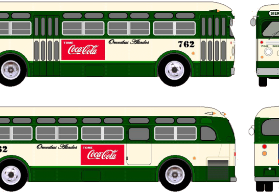 Bus GMC TMDH Bus (1954) - drawings, dimensions, pictures of the car