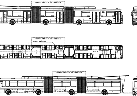 Автобус Hess Siemens Trolleybus - чертежи, габариты, рисунки автомобиля
