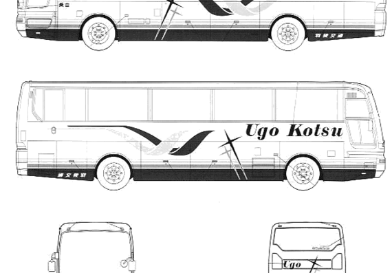Автобус Highway Bus - чертежи, габариты, рисунки автомобиля