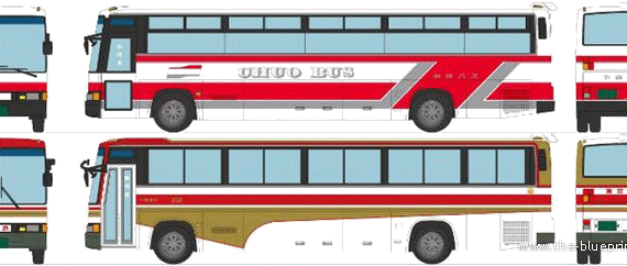 Hino Blue Ribbon Bus - drawings, dimensions, pictures