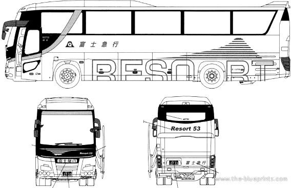 Bus Hino Selega SHD - drawings, dimensions, pictures of the car