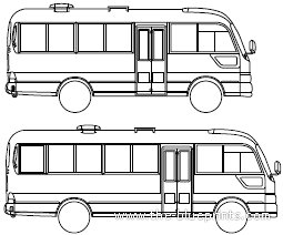 Автобус Hyundai New County (2012) - чертежи, габариты, рисунки автомобиля
