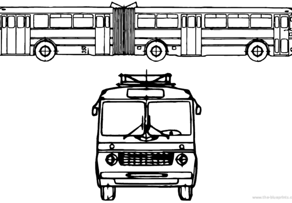 Bus Ikarus 180 City Bus - drawings, dimensions, pictures of the car