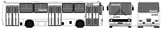 Автобус Ikarus 260 (2003) - чертежи, габариты, рисунки автомобиля