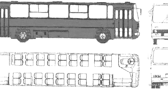 Автобус Ikarus 263.01 (2003) - чертежи, габариты, рисунки автомобиля