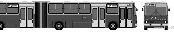 Автобус Ikarus 280.37 (2003) - чертежи, габариты, рисунки автомобиля