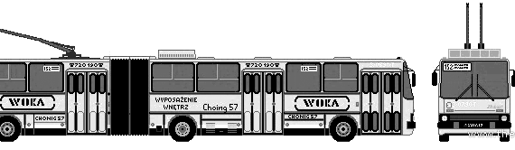 Автобус Ikarus 280T (2002) - чертежи, габариты, рисунки автомобиля