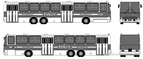 Автобус Ikarus 290 (2003) - чертежи, габариты, рисунки автомобиля