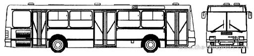 Автобус Ikarus 415.14 (2002) - чертежи, габариты, рисунки автомобиля