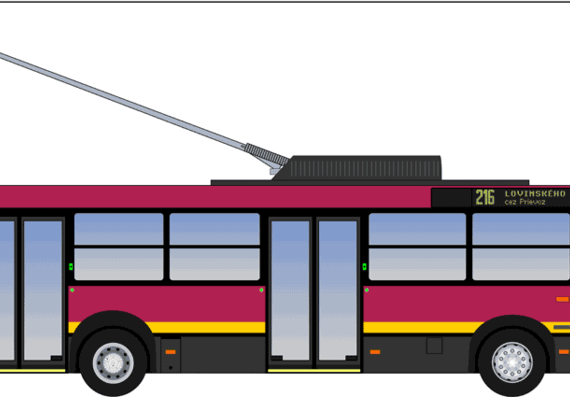 Bus Ikarus 415T - drawings, dimensions, pictures of the car
