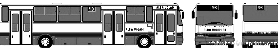 Автобус Ikarus C63 (2003) - чертежи, габариты, рисунки автомобиля