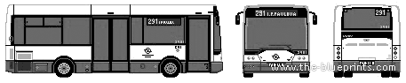 Автобус Ikarus EAG E91 (2003) - чертежи, габариты, рисунки автомобиля