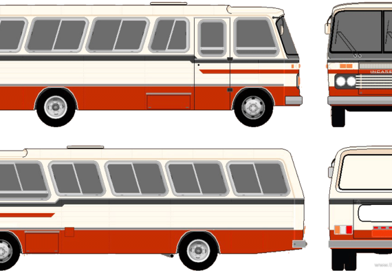 Автобус Incasel Ponei Bus (1975) - чертежи, габариты, рисунки автомобиля