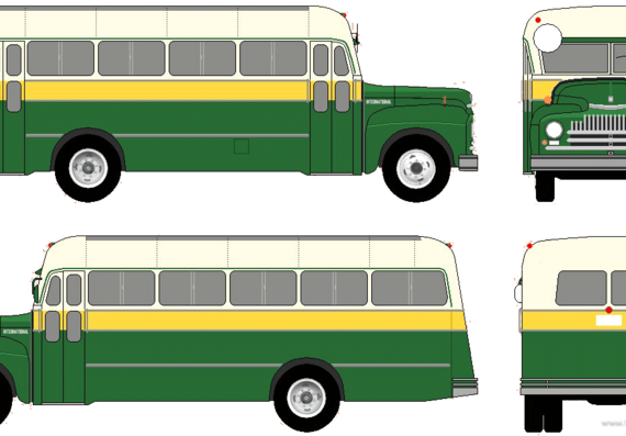 Bus International Bus (1952) - drawings, dimensions, pictures of the car