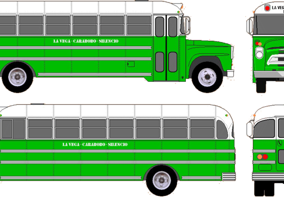 Автобус International Bus (1958) - чертежи, габариты, рисунки автомобиля