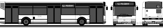 Автобус Irisbus Agora - чертежи, габариты, рисунки автомобиля