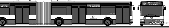 Автобус Irisbus Agora 18M - чертежи, габариты, рисунки автомобиля