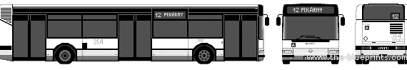 Автобус Irisbus Agora (2005) - чертежи, габариты, рисунки автомобиля