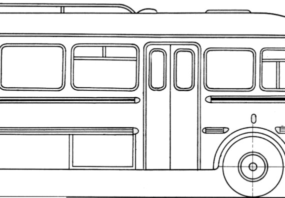 Автобус Jelcz 041 (1969) - чертежи, габариты, рисунки автомобиля
