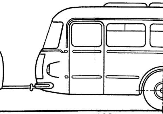 Автобус Jelcz 043 P01 (1969) - чертежи, габариты, рисунки автомобиля