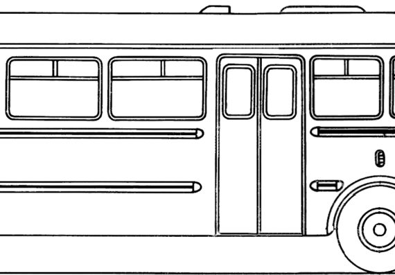 Автобус Jelcz 272 (1969) - чертежи, габариты, рисунки автомобиля