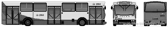 Автобус Jelcz M11 (2003) - чертежи, габариты, рисунки автомобиля
