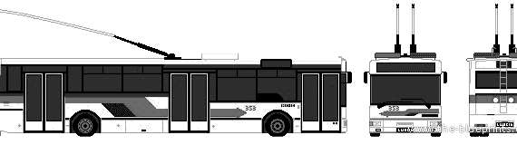 Автобус Jelcz M121E (2002) - чертежи, габариты, рисунки автомобиля
