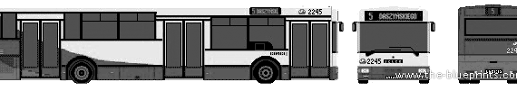 Автобус Jelcz M121M (2005) - чертежи, габариты, рисунки автомобиля