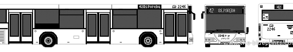 Автобус Jelcz M125M (2005) - чертежи, габариты, рисунки автомобиля